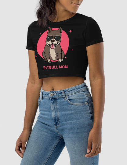 Pitbull Mom | Women's Crop Top T-Shirt OniTakai