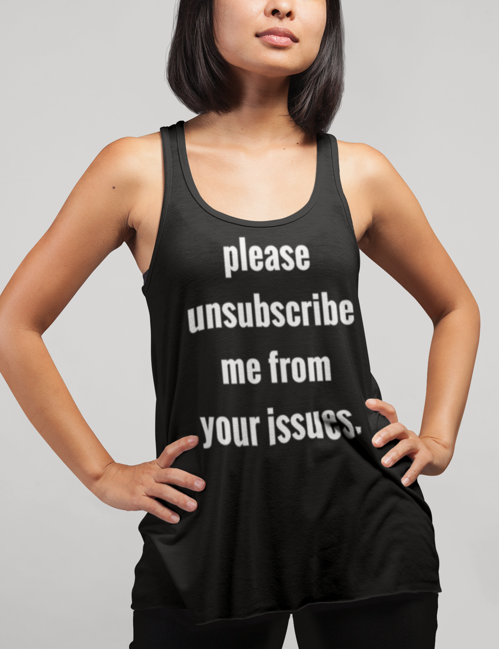 Please Unsubscribe Me From Your Issues | Women's Cut Racerback Tank Top OniTakai