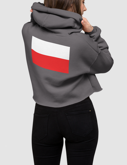 Polish Flag | Back Print Crop Hoodie OniTakai