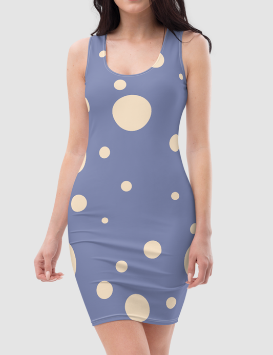 Polka Dottie | Women's Sleeveless Fitted Sublimated Dress OniTakai