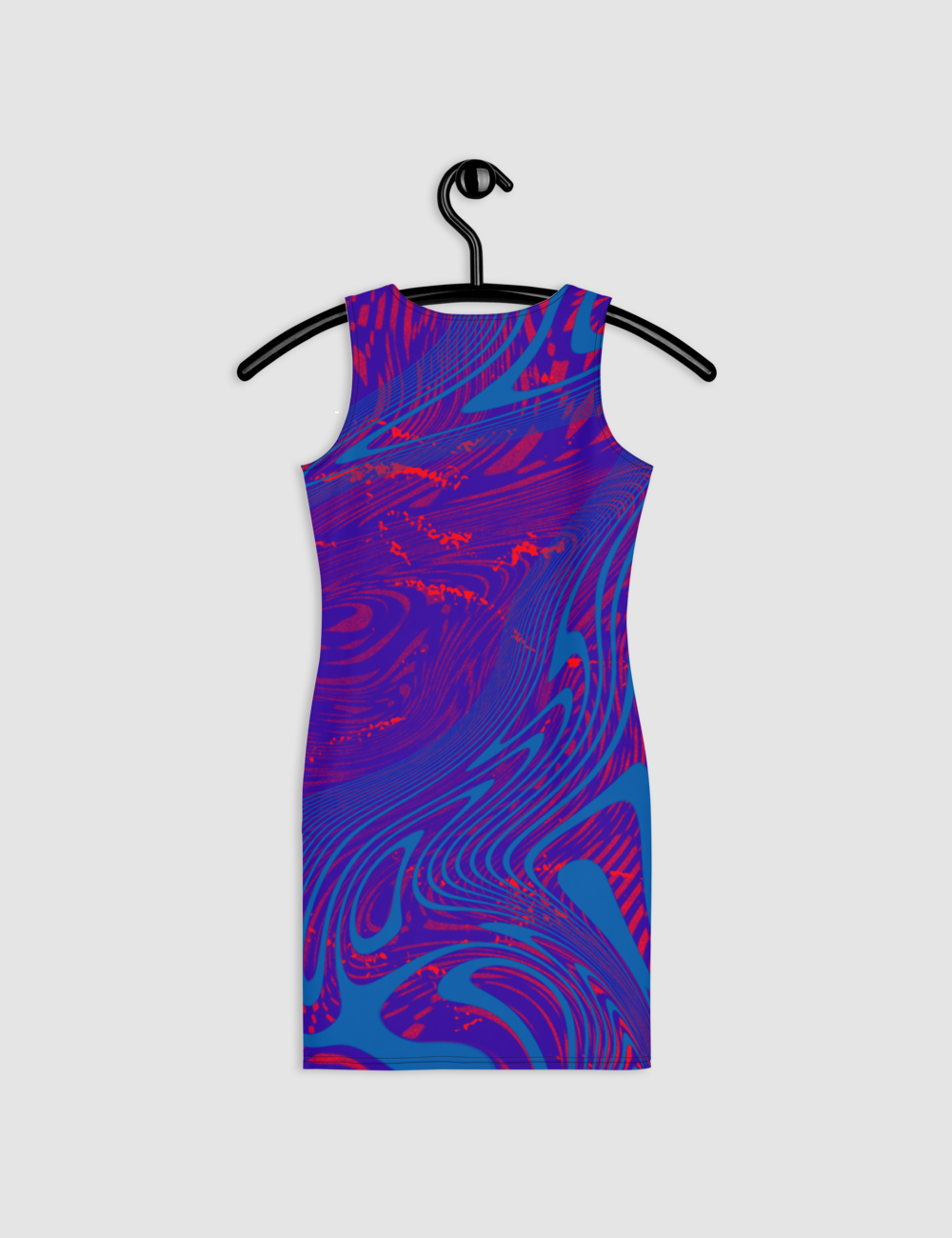 Psychedelic Liquid Coral Abstract | Women's Sleeveless Fitted Sublimated Dress OniTakai