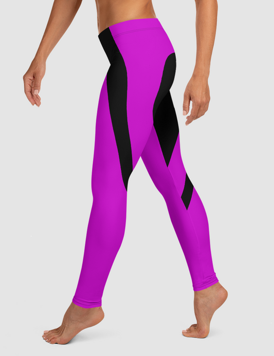 Purple Black Heart | Women's Standard Yoga Leggings OniTakai