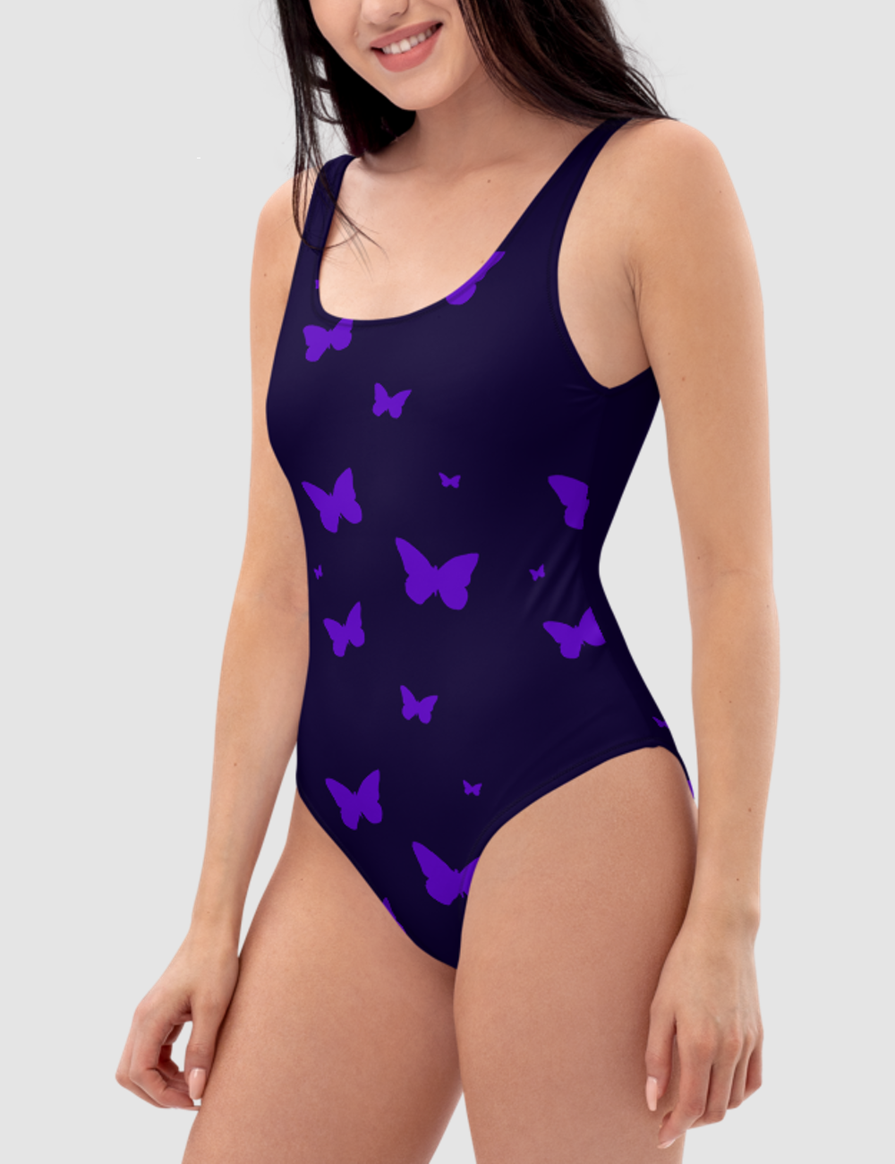 Purple Butterflies | Women's One-Piece Swimsuit OniTakai