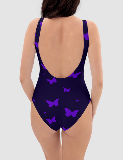 Purple Butterflies | Women's One-Piece Swimsuit OniTakai