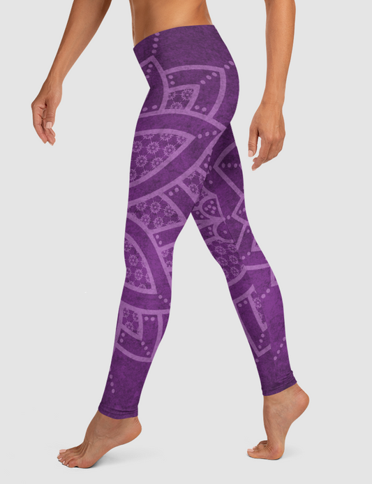 Purple Mandala | Women's Standard Yoga Leggings OniTakai