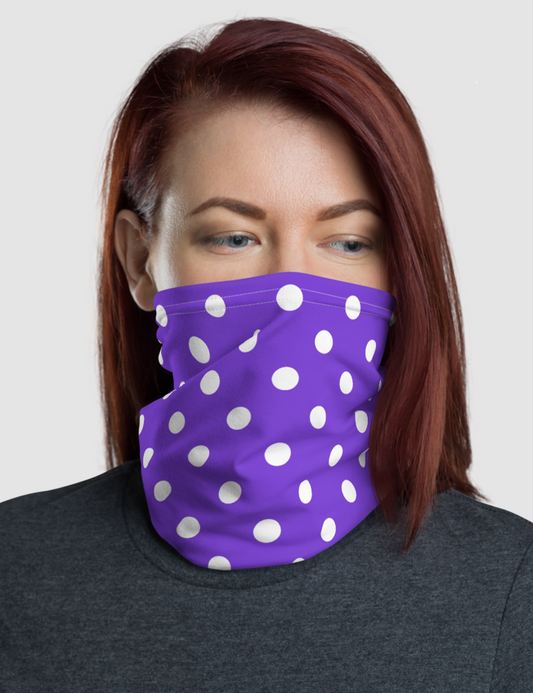 Purple Polka Dot | Neck Gaiter Face Mask OniTakai