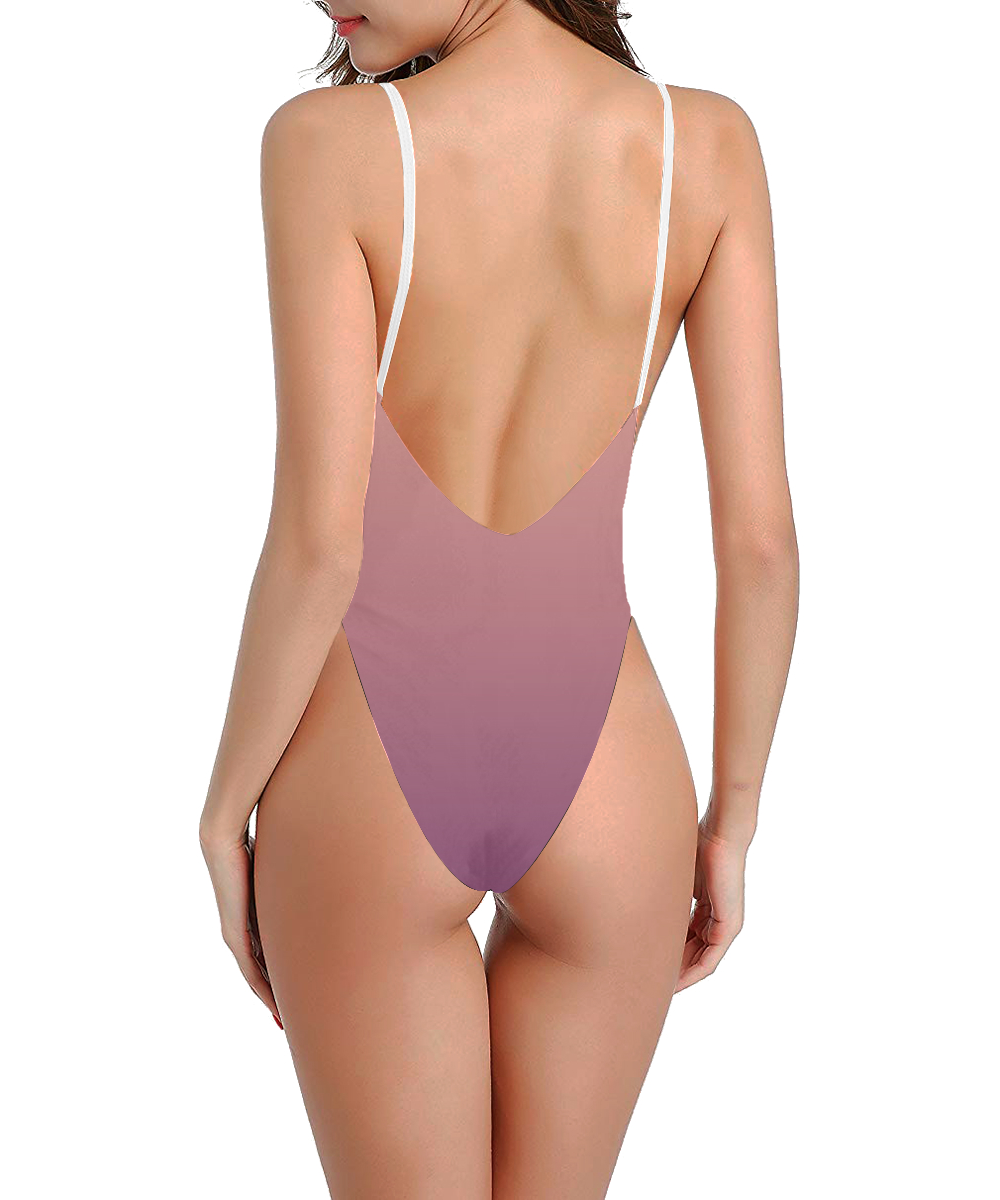 Purple Sunset Deep Plunge Swimsuit OniTakai