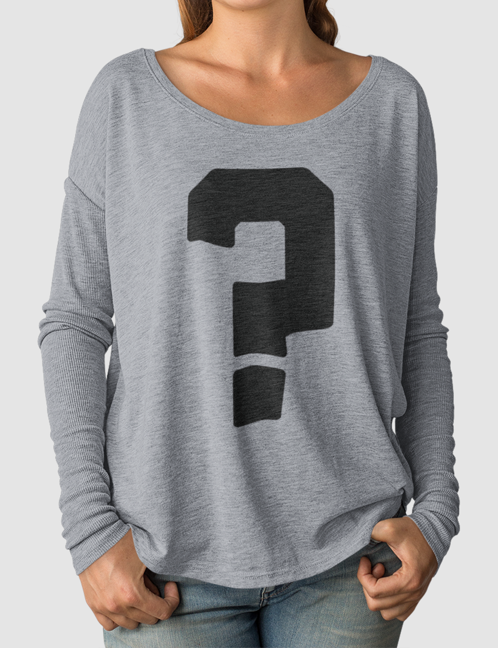 Question Mark | Women's Flowy Long Sleeve Shirt OniTakai