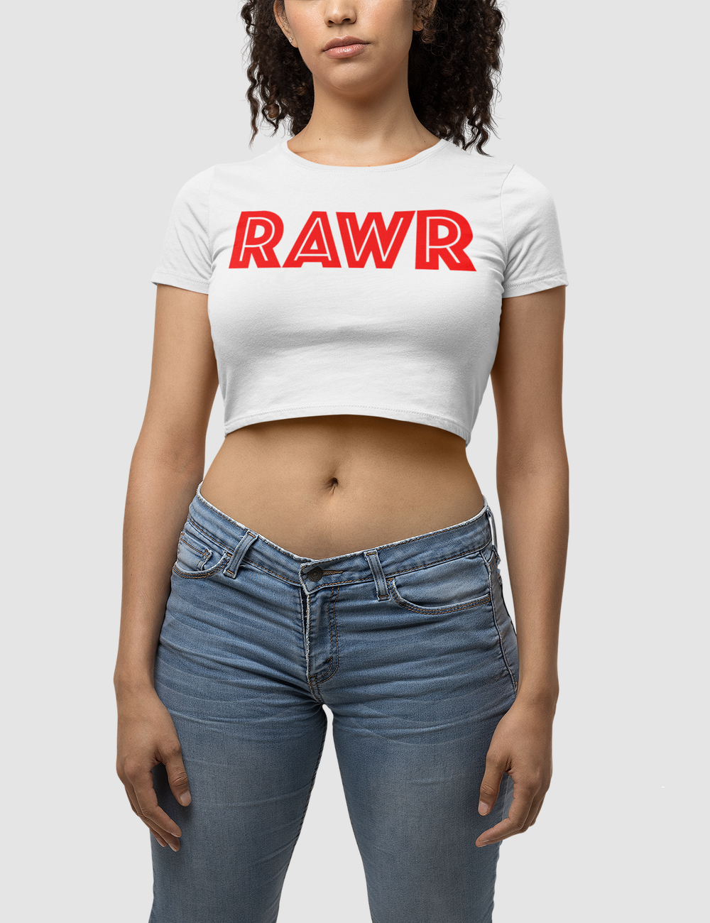 Rawr Women's Fitted Crop Top T-Shirt OniTakai