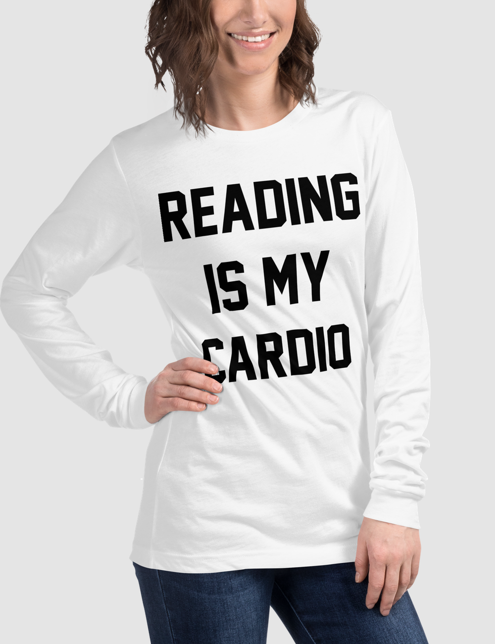 Reading Is My Cardio | Women's Long Sleeve Shirt OniTakai
