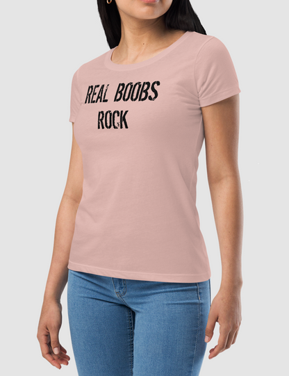 Real Boobs Rock | Women's Fitted T-Shirt OniTakai