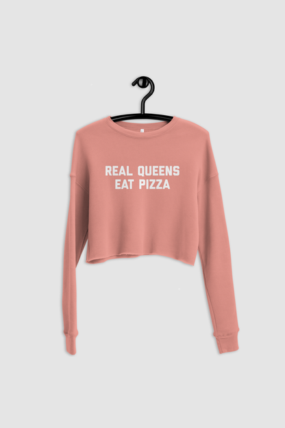 Real Queens Eat Pizza Crop Sweatshirt OniTakai