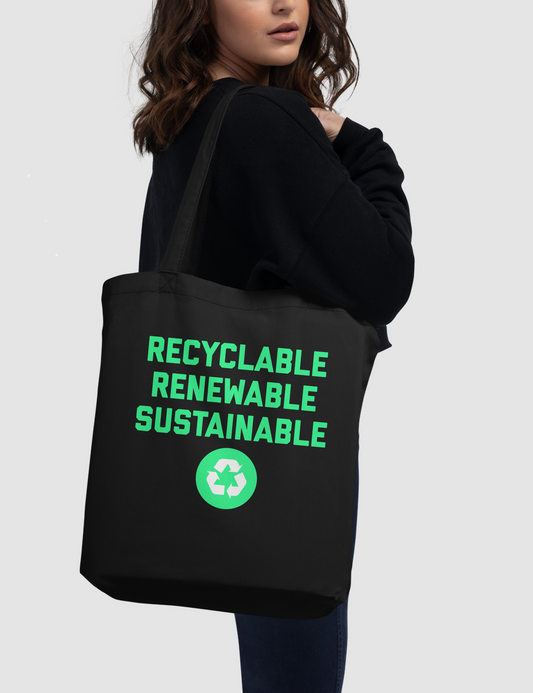 Recyclable Renewable Sustainable Eco-Friendly Tote Bag OniTakai