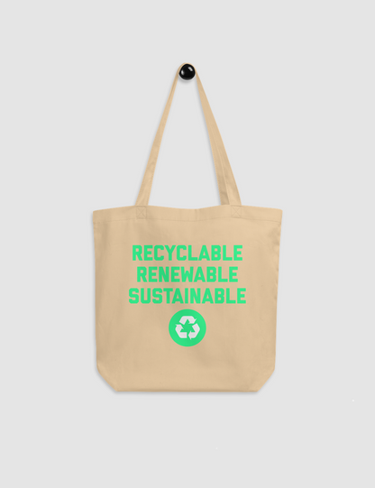 Recyclable Renewable Sustainable Eco-Friendly Tote Bag OniTakai