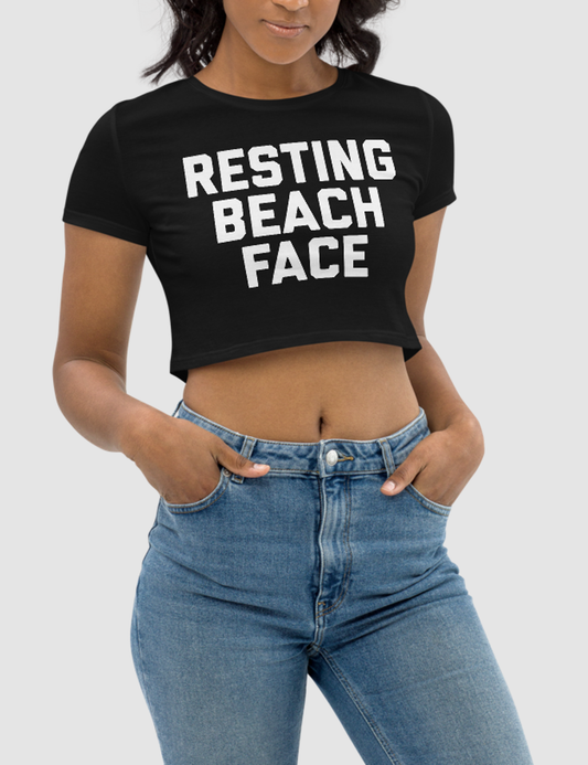 Resting Beach Face | Women's Crop Top T-Shirt OniTakai