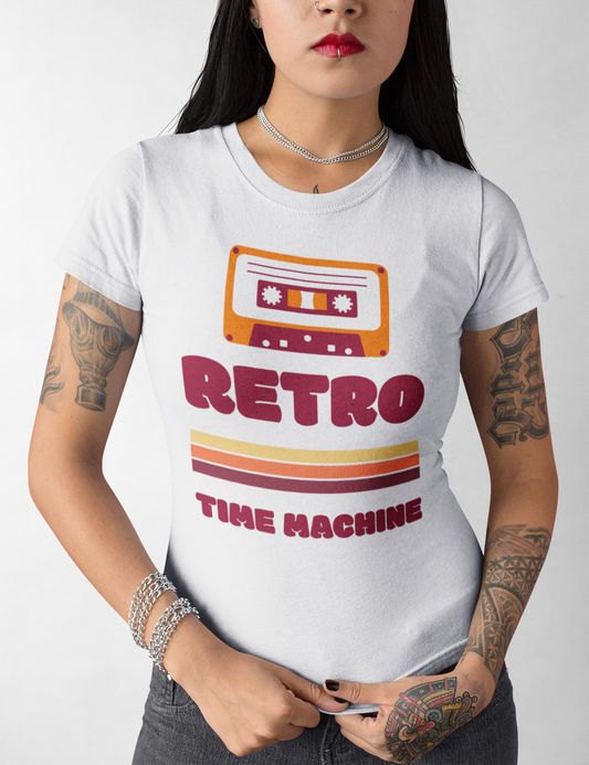 Retro Time Machine | Women's Cut T-Shirt OniTakai