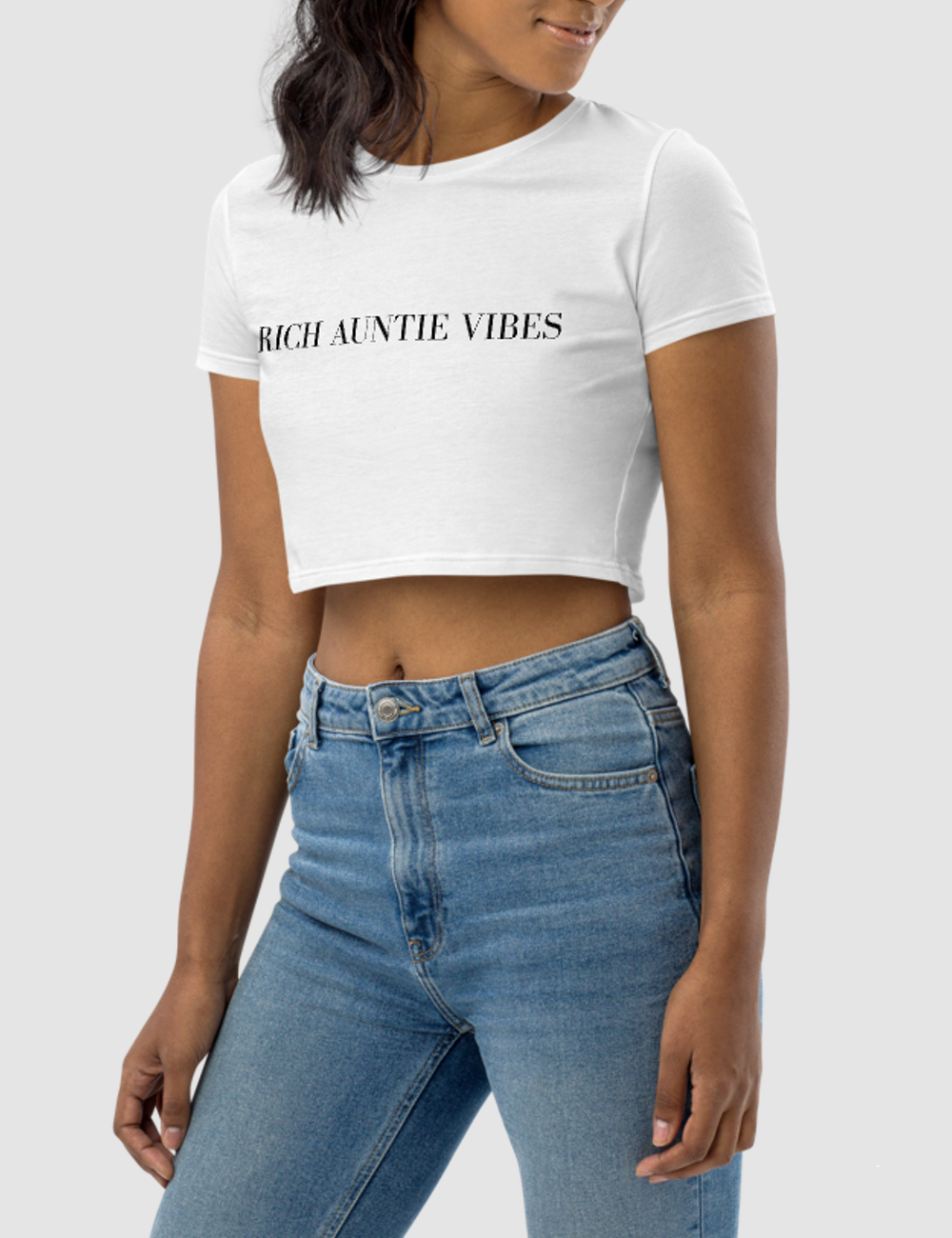 Rich Auntie Vibes | Women's Crop Top T-Shirt OniTakai