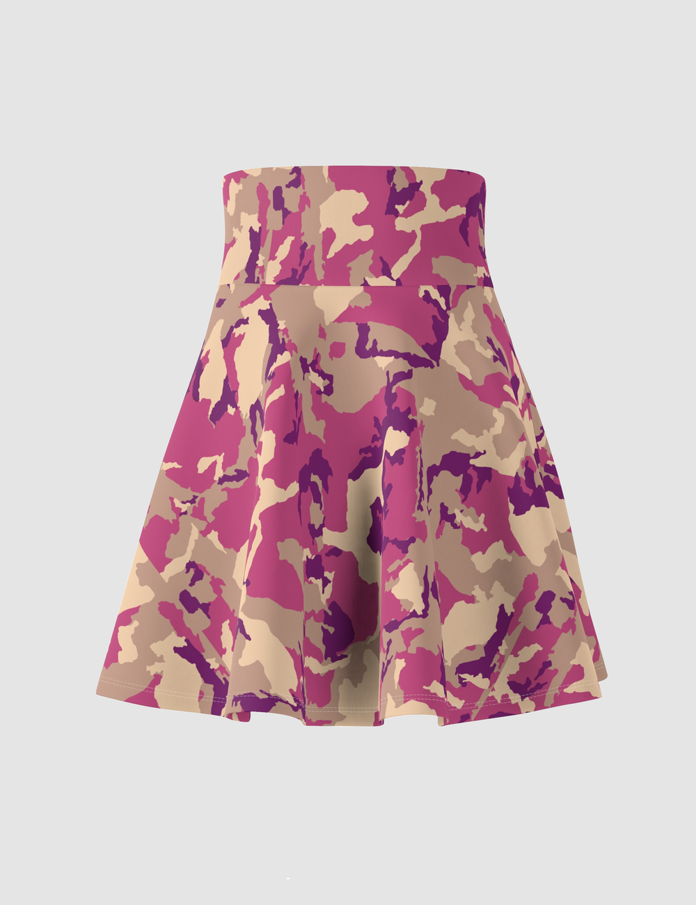 Ripe Pomegranate Camo Women's High-Waist Skater Skirt OniTakai