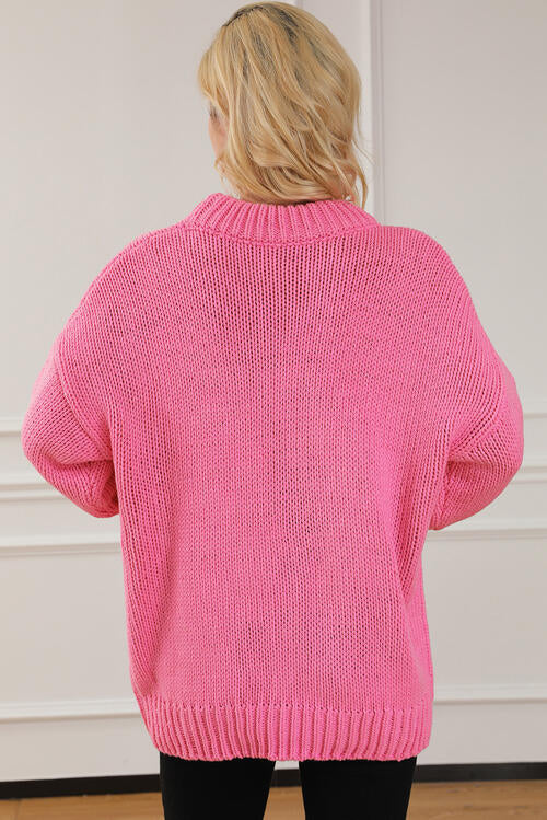 Round Neck Long Sleeve Sweater OniTakai