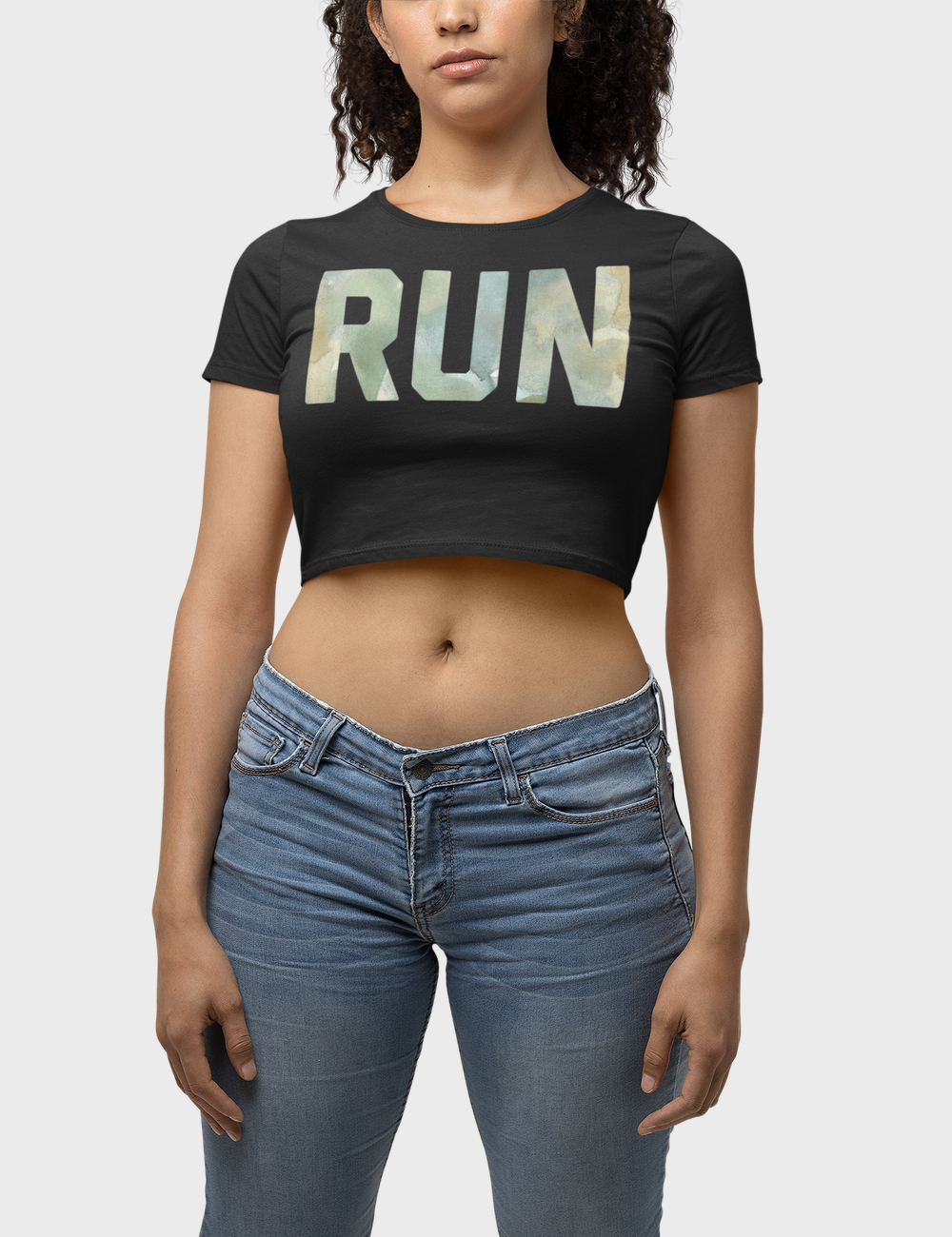 Run | Women's Fitted Crop Top T-Shirt OniTakai