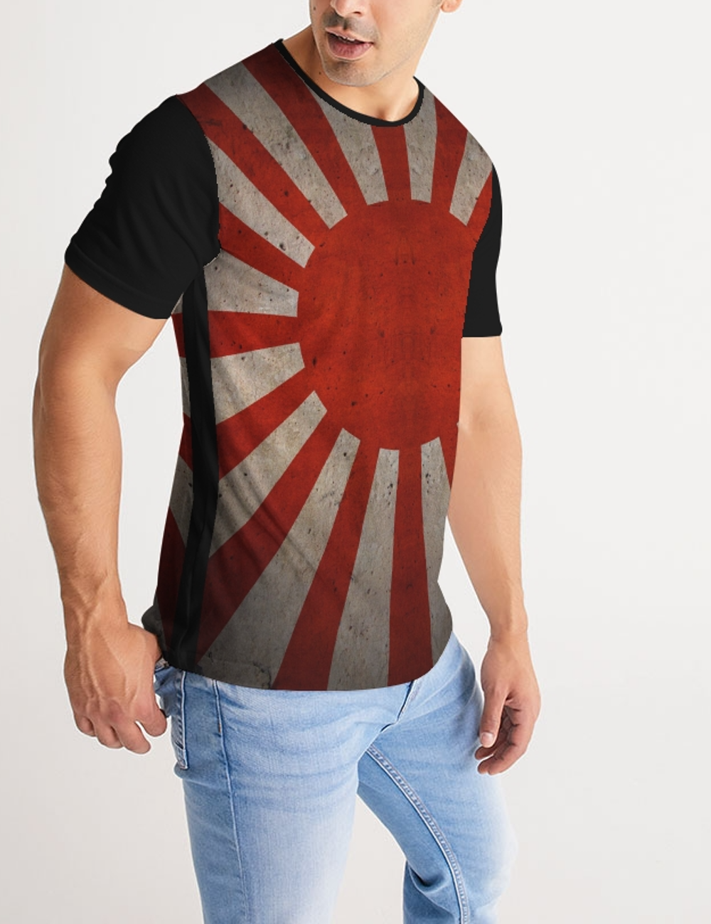 Rustic Imperial Rising Sun Of Japan | Men's Sublimated T-Shirt OniTakai