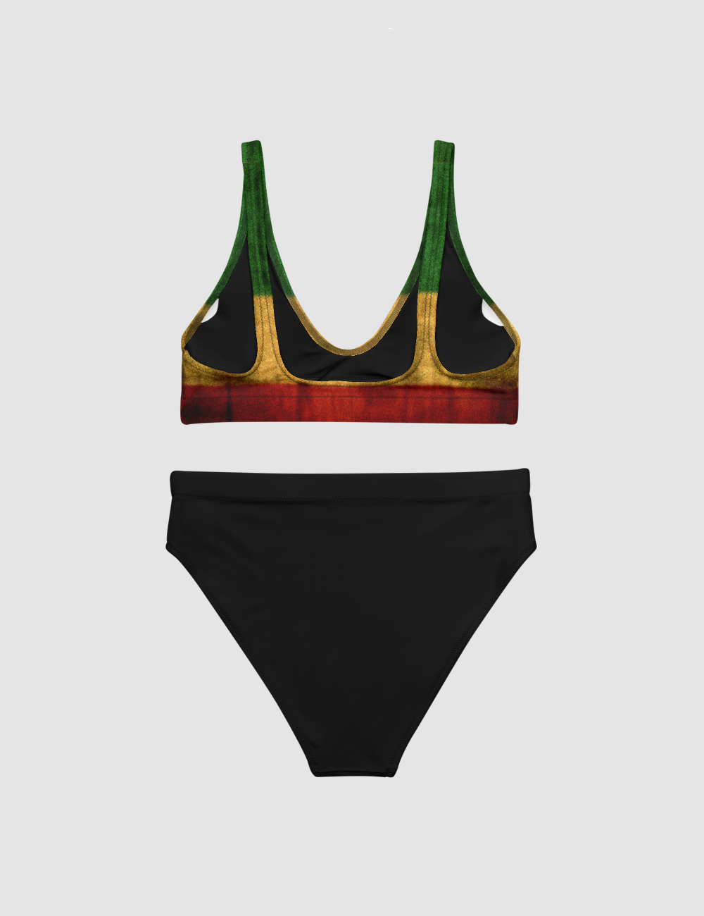 Rustic Rasta Flag | Women's Essential High-Waisted Bikini OniTakai