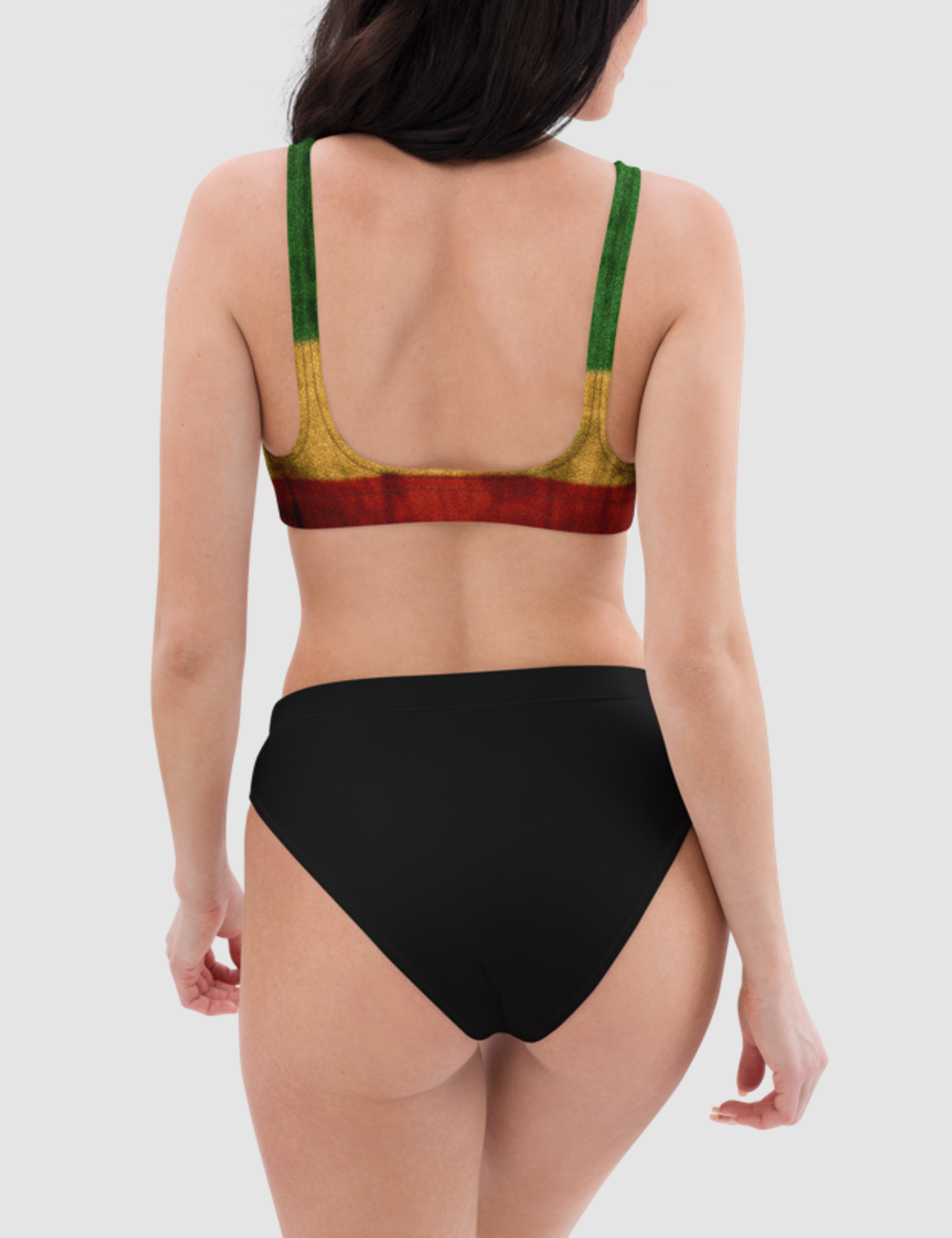 Rustic Rasta Flag | Women's Essential High-Waisted Bikini OniTakai