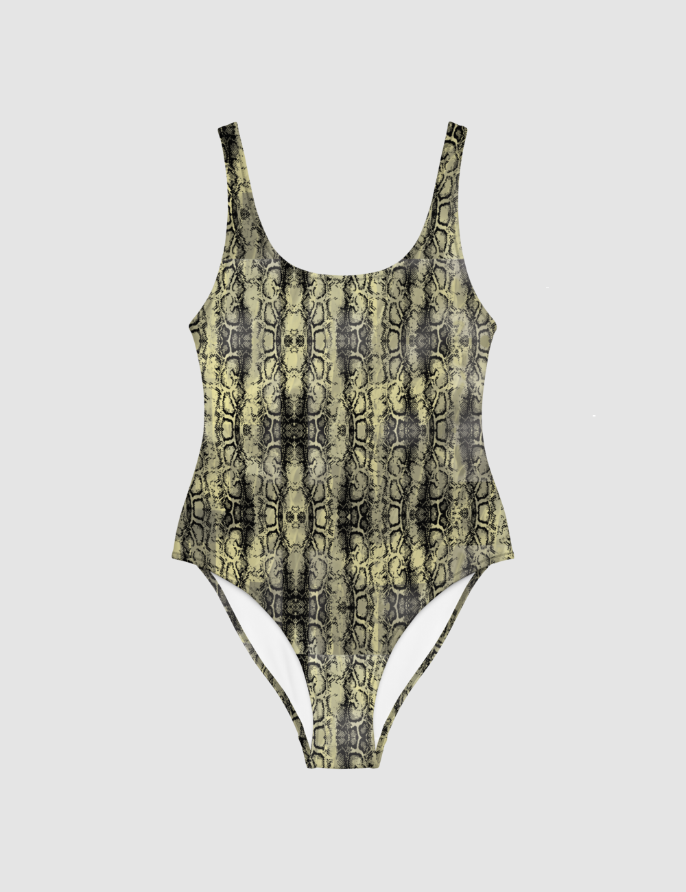 Savage Green Snake Skin Pattern | Women's One-Piece Swimsuit OniTakai