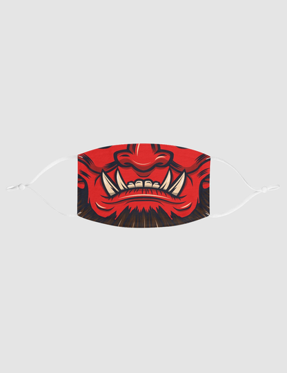 Savage Red Oni | Two-Layer Polyester Fabric Face Mask OniTakai