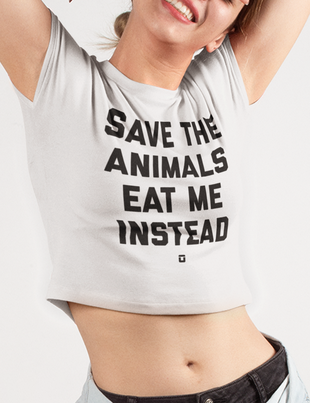 Save The Animals Eat Me Instead | Crop Top T-Shirt OniTakai