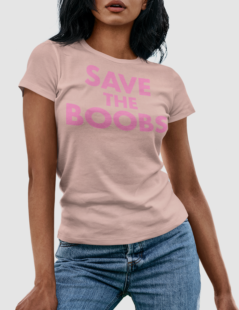 Save The Boobs | Women's Fitted T-Shirt OniTakai