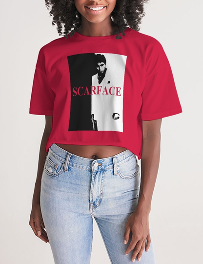 Scarface Women's Oversized Crop Top T-Shirt OniTakai