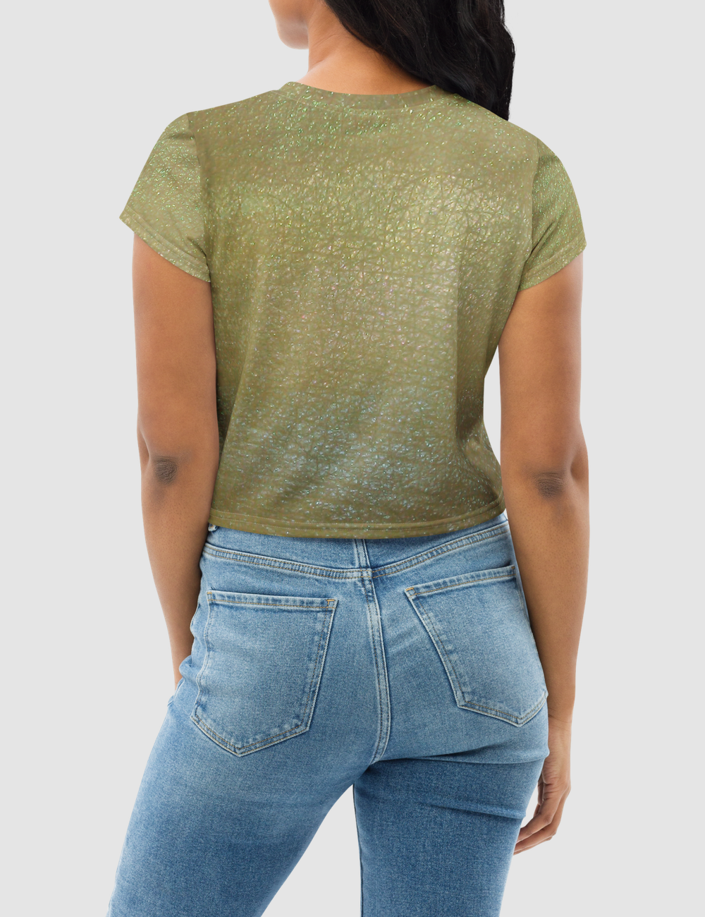 Sea Elf Gold Women's Sublimated Crop Top T-Shirt OniTakai