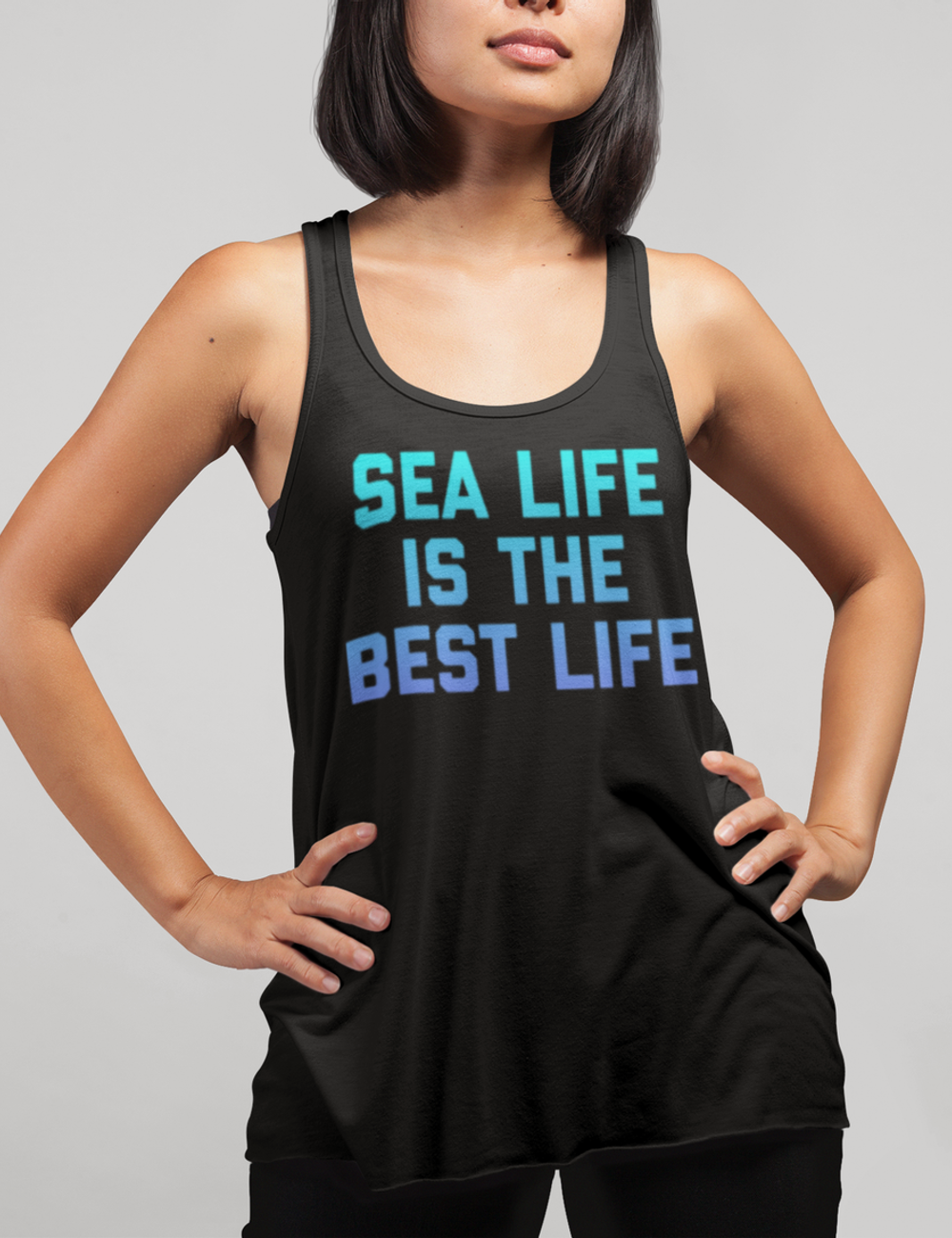 Sea Life Is The Best Life | Women's Cut Racerback Tank Top OniTakai