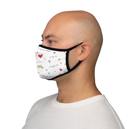 Self Love Affirmations Fitted Double Layered Polyester Face Mask OniTakai