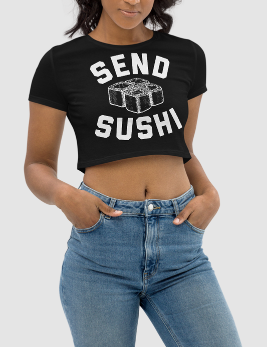 Send Sushi | Women's Crop Top T-Shirt OniTakai