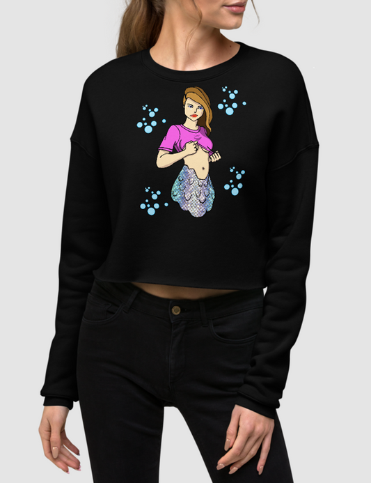 Sexy Half Mermaid Babe | Crop Sweatshirt OniTakai