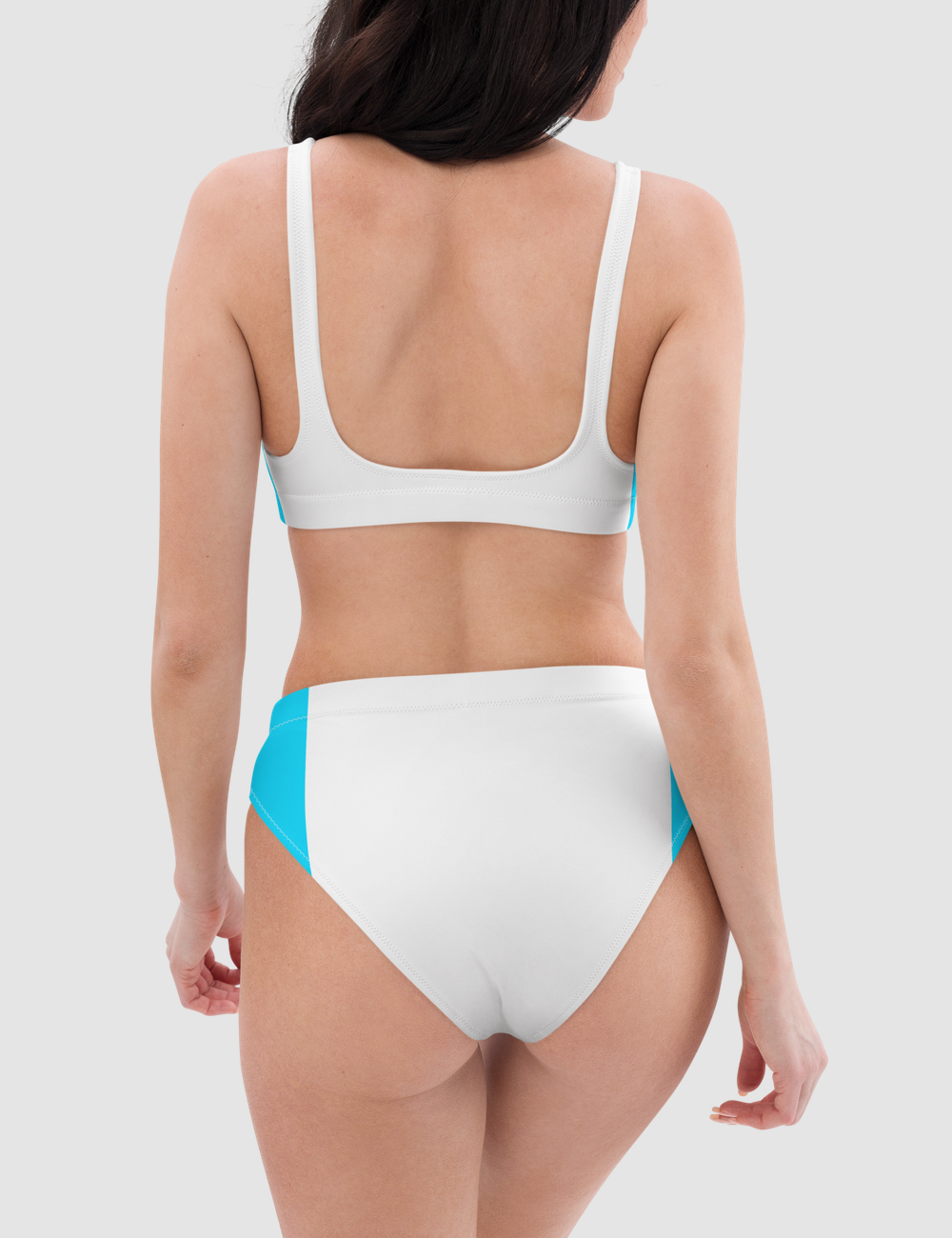 Sky Blue Sonya | Women's Essential High-Waisted Bikini OniTakai