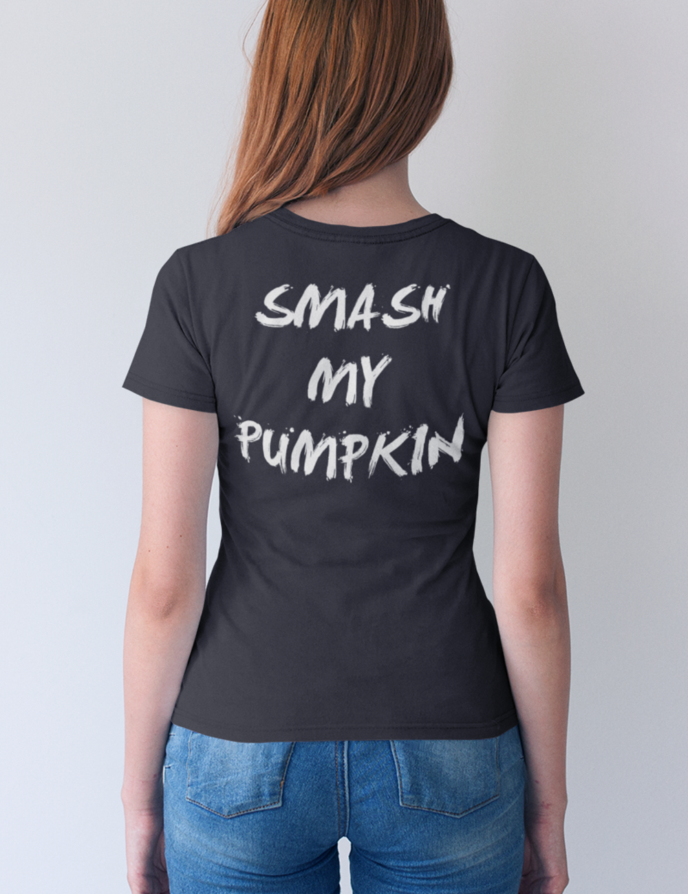 Smash My Pumpkin | Women's Cut Back Print T-Shirt OniTakai
