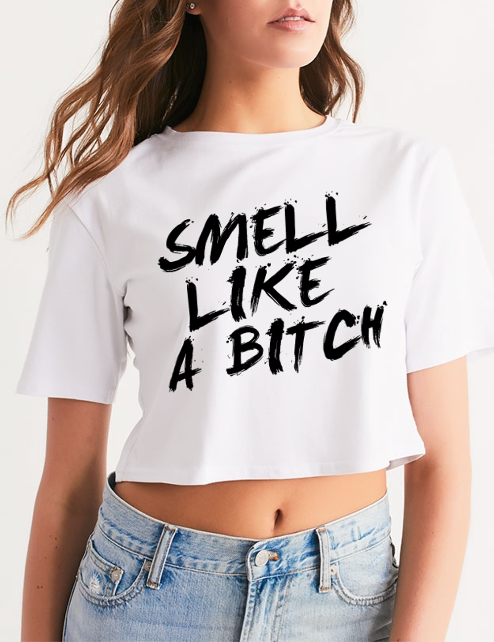 Smell Like A Bitch | Women's Relaxed Crop Top T-Shirt OniTakai