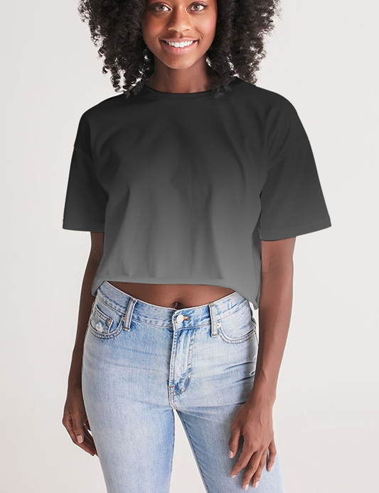 Smoke Ombre | Women's Sublimated Crop Top T-Shirt OniTakai