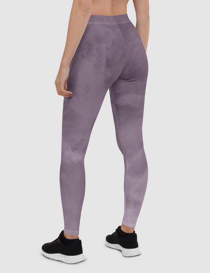 Smokey Dark Purple Ombre Women's Standard Yoga Leggings OniTakai