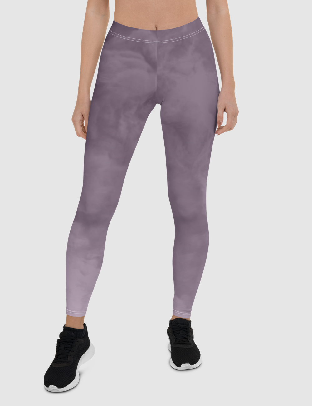 Smokey Dark Purple Ombre Women's Standard Yoga Leggings OniTakai