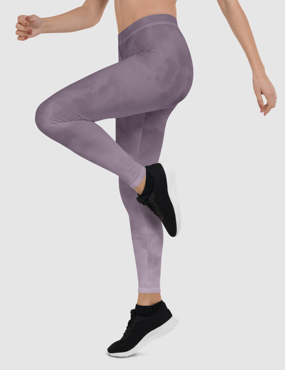 Smokey Dark Purple Ombre Women's Standard Yoga Leggings OniTakai