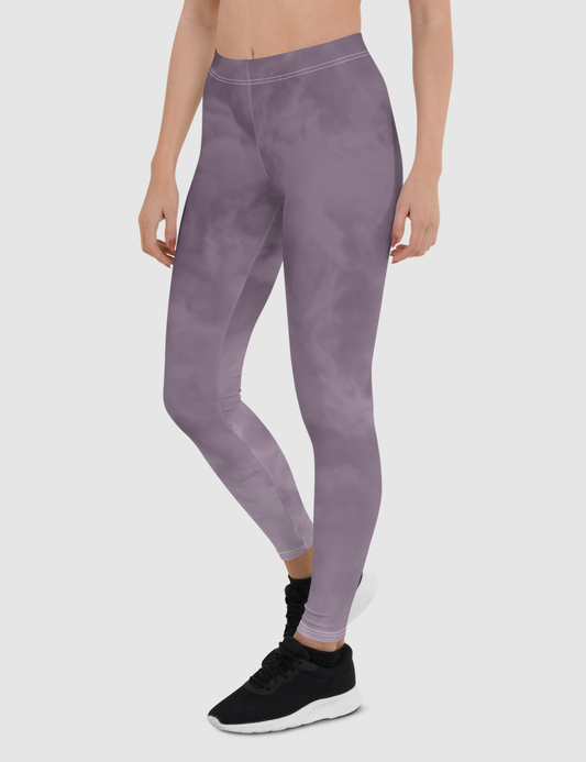 Smokey Dark Purple Ombre Women's Standard Yoga Leggings OniTakai