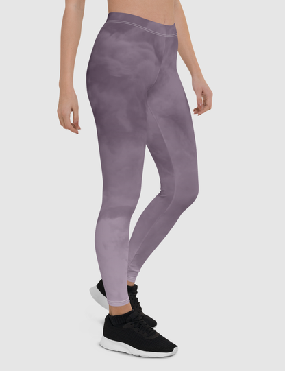 Smokey Dark Purple Ombre Women's Standard Yoga Leggings OniTakai