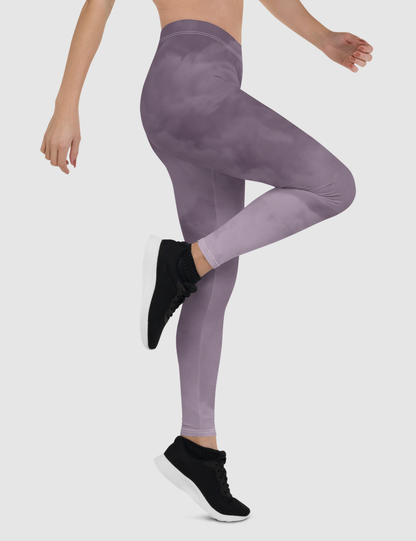 Smokey Dark Purple Ombre Women's Standard Yoga Leggings OniTakai