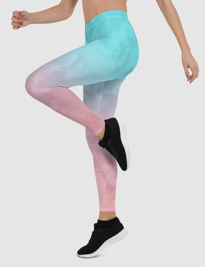 Smokey Pastel Ombre Women's Standard Yoga Leggings OniTakai