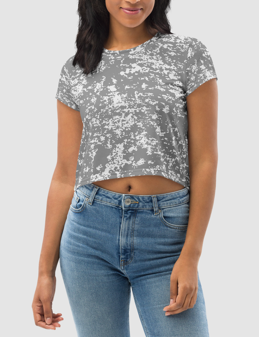 Snow Storm | Women's Sublimated Crop Top T-Shirt OniTakai