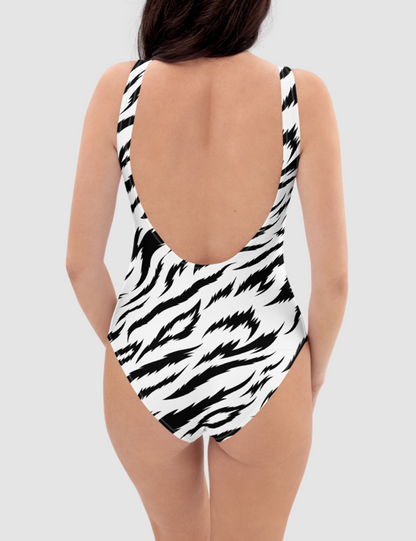 Snow Tiger Stripes | Women's One-Piece Swimsuit OniTakai